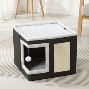 Best Seller <strong>Cat</strong> Pet House Semi-Enclosed Foldable <strong>Cat</strong> Bed <strong>Cave</strong> with Litter Protective Cloth Material for Small Animals - Product Image 4