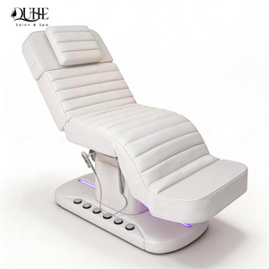 Table et lit de massage inclinables de luxe à 3 moteurs, lit de tatouage et de soins <span class=keywords><strong>du</strong></span> <span class=keywords><strong>visage</strong></span>, fauteuil de pose de cils incurvé pour esthétique avec LED - Product Image 4