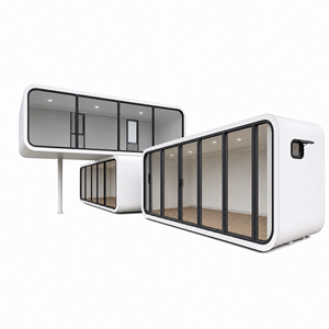 Elegant Minimalist White Prefab Tiny House ADU ModularContainer Home Apple Cabin Portable Backyard Studio <strong>OfficePod</strong> - Product Image 4