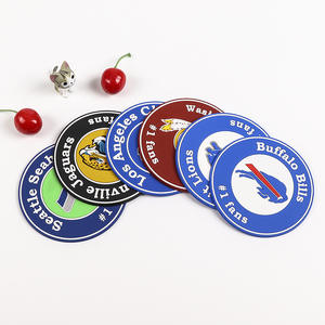 Sous-verres ronds en caoutchouc naturel en silicone, sous-verres personnalisés en PVC souple pour boissons - Product Image 5