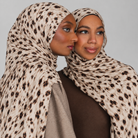 Hijab en modal personnalisé, fabricant de modal, faible MOQ, doux, léger, motif à pois, écaille de tortue et zèbre