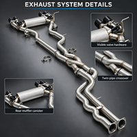 Collecteur d'échappement de luxe à soupapes en acier inoxydable de 1,5 mm d'épaisseur avec croisement à double tuyau pour M3 F80 M4 F82 F83 S55 3.0T 2014-2019