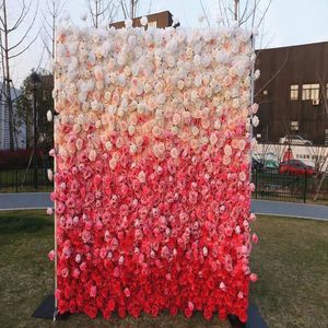 承诺廉价装饰婚礼装饰3d白色人造卷起潘帕斯草花卉墙板背景 - Product Image 6