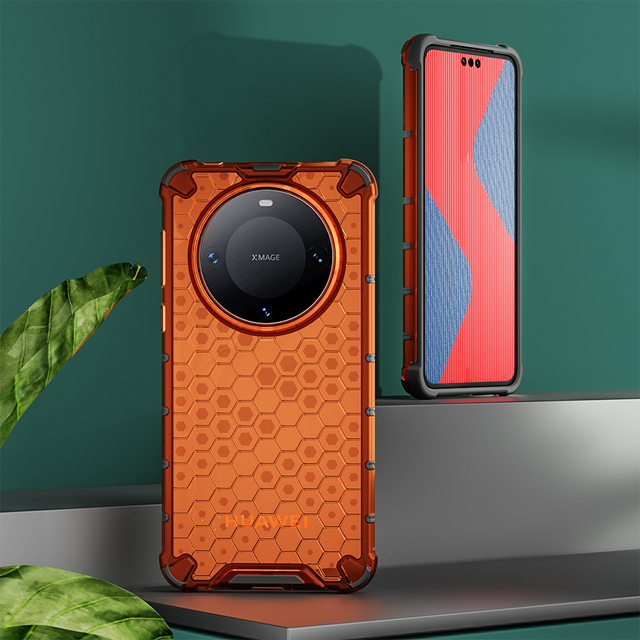 Honeycomb Case for Huawei Mate 60 60 Pro 50 40 Pro Silicone+PC Shockproof Transparent Phone Cover for Huawei RY X6A 4G GWB