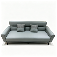 Canapé-lit convertible compact en cuir multifonctionnel pour salon, chambre, hôtel – Personnalisation OEM