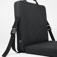 Siège de stade chauffant portable rechargeable par USB avec dossier et coussin rembourré doux pour les événements sportifs et en plein air