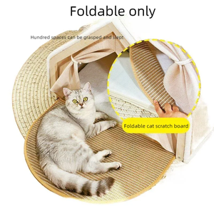 Tüm sezon çift kullanımlı rahat yarım kapalı ahşap kedi çadır Villa dayanıklı Pet yatak ile hiçbir hurda damla kedi evi kedi mobilya - Product Image 6