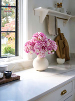 35cm Realistische Kunstmatige Hortensia Bloem Enkel Steel Stof Zijde Hortensia voor Huis Bruiloft Tafel Vaas Decoratie