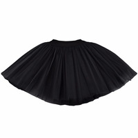 Jupe tutu de ballet mi-longue noire pour femme, tenue de danse pour adulte, jupe bouffante en gaze pour la pratique et les spectacles, costume de danse (Swansuit)
