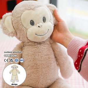Oem ODM khuyến mại Tùy chỉnh nhà sản xuất mềm Nâu khỉ tùy chỉnh Thú nhồi bông búp bê sang trọng Đồ chơi 30cm plushies - Product Image 1