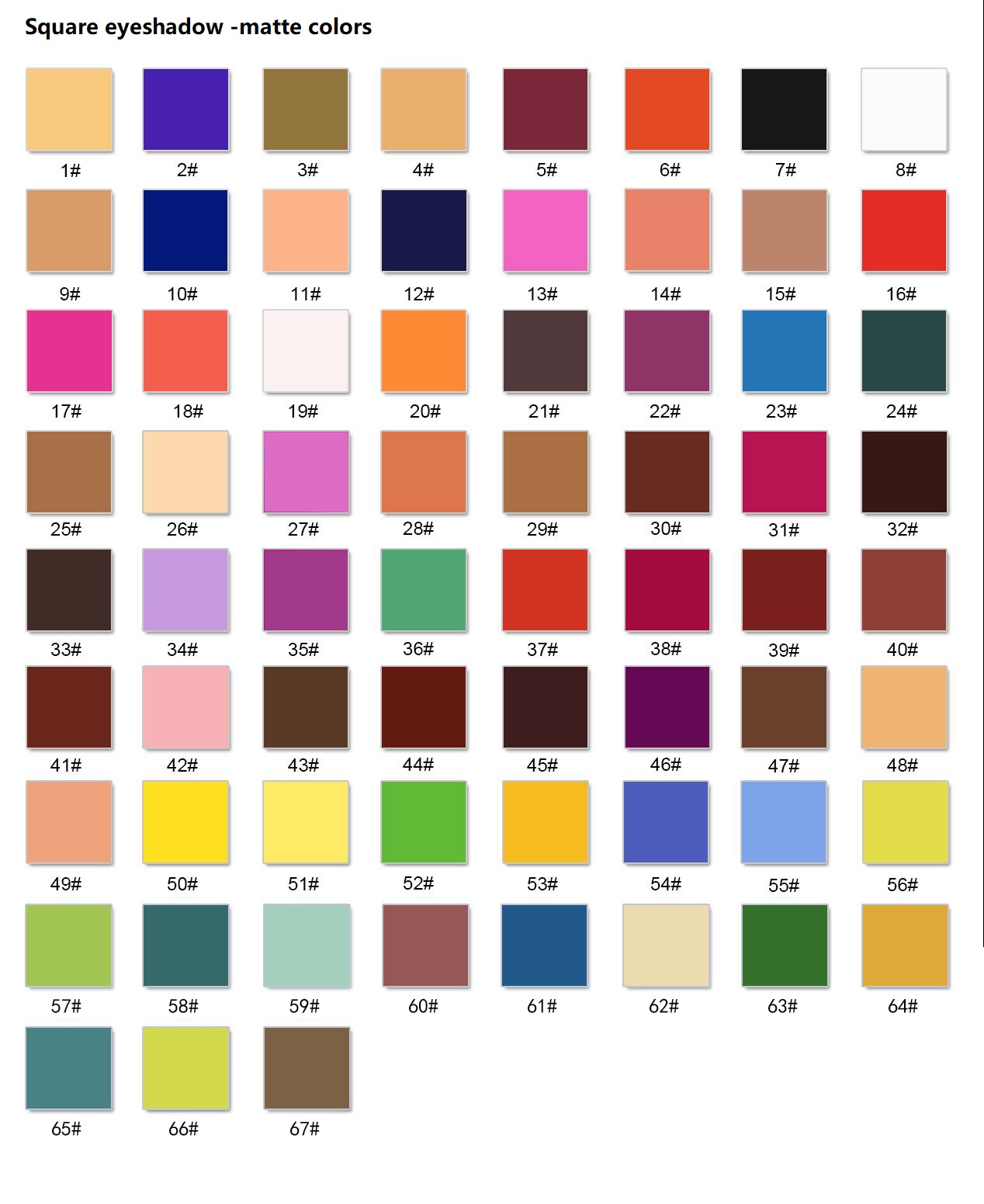 Couleurs mates