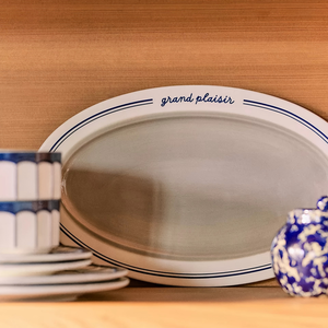 Đĩa taco buffet hình oval vẽ tay, in logo tùy chỉnh, đĩa gốm sứ lớn dùng cho nhà hàng và gia đình - Product Image 4