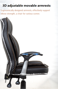 Fauteuil de Bureau Inclinable et Pivotant Multifonction pour Patron en Cuir, Chaise de Direction Ergonomique - Product Image 5