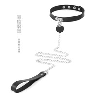 Collier sexy en cuir Bdsm Cosplay Esclave Colliers et laisse pour femmes Bondage Gothique Choker Accessoires à cloche