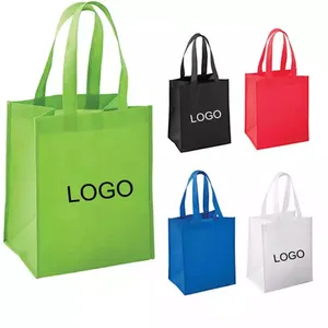 लोकप्रिय सस्ते ढोना बैग कस्टम मुद्रित लोगो के साथ Recyclable कपड़े गैर बुना शॉपिंग बैग