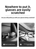 Porte-lunettes de soleil pour voiture, porte-lunettes de soleil magnétique en cuir et clip pour carte et billet, universel pour différentes tailles de lunettes