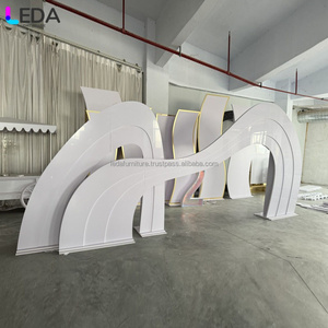 LEDA Toile de fond acrylique Exquisite Wedding Pros Luxury Cre Large Geometric Unique Wedding Backdrop - Product Image 3