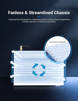 Nouveau processeur embarqué industriel Linux sans ventilateur haute performance, haute résolution 4K HD-M-I 2.0, prise en charge de l'affichage double, 8 Go de RAM DDR4, décodage