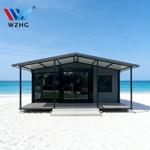 Maison préfabriquée extensible de 20 pieds et 40 pieds, conteneur extensible, maison préfabriquée <span class=keywords><strong>en</strong></span> acier portable, <span class=keywords><strong>villa</strong></span> préfabriquée à 2 chambres avec salle de bain - Product Image 1