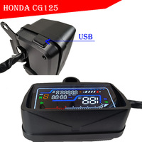 Speedometer plastik untuk sepeda roda tiga, Speedometer plastik untuk TMX125 CG125 Bajaj CT125 RUSI125 tampilan Digital tugas berat 12V Meter
