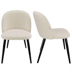 Modern Upholstered <b>Dining</b> <b>Chair</b> Fabric Seat Wood Legs Quilted Backside Wabi-Sabi Style <b>for</b> Hotel Villa <b>Dining</b> Room Wabi-sabi - Product Image 4