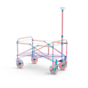 Pride <b>Folding</b> Camping <b>Cart</b> Four-Wheel 90kg Load Capacity Multi-Color Metal Outdoor <b>Trolley</b> Foldable Design - Product Image 3