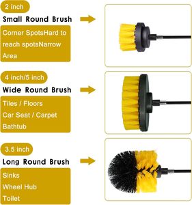 Chuyên Nghiệp 4Pcs Đa-Bề Mặt Làm Sạch Bàn Chải Đặt Hộ Gia Đình Cho Cho Tường Sàn Trần Vữa <span class=keywords><strong>Cleaner</strong></span> Sử Dụng - Product Image 4