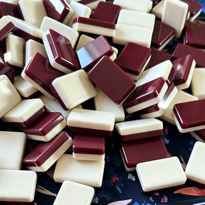 Funky Trade Piastrelle Americane in Acrilico Borgogna per Mahjong, Ideali per Intrattenimento e Adatte per il Gioco d'Azzardo nei <span class=keywords><strong>Casin</strong></span>ò - Product Image 1