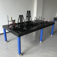Mesa de Ensamblaje de Acero 3D Q355, Banco de Trabajo Modular D16 D28, Superficie Nitrurada Negra, Certificación ISO9001 CE