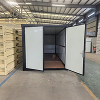 Maison conteneur mobile de 20 pieds, petit bar préfabriqué, local de stockage, cabane, bureau, dortoir pour travailleurs, résistant au vent et à l'eau