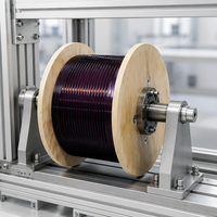 Fil de cuivre émaillé plat de haute qualité, taille personnalisée, fil de bobinage industriel pour moteurs et transformateurs