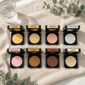 Cipria Compatta Professionale Minerale Impermeabile Effetto Opaco per il Viso, Controllo Olio, Minimizzatore di Pori, Trucco Bronzante - Product Image 2