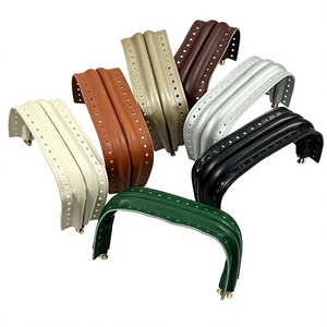 Chiusura per Borsa in Alluminio Rivestita in Pelle PU con Fori Preperforati per Creazione Fai-da-Te di Borse a Uncinetto, Regali e Ricambi - Product Image 1