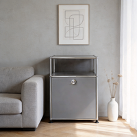 Table de chevet modulaire moderne en bois massif en chêne personnalisable