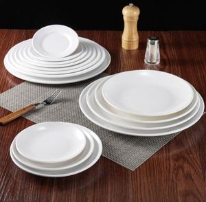 จานอาหารเมลามีนสีขาวล้วนสำหรับร้านอาหาร พร้อมโลโก้สั่งทำได้ - Product Image 2