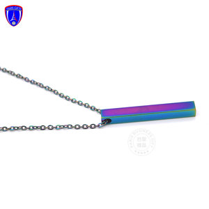 Collana Lunga Tridimensionale in Acciaio Inossidabile, Incisione Personalizzabile, Accessori per Gioielli Fai-<span class=keywords><strong>da</strong></span>-Te, Ciondolo - Product Image 4