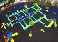 Parc aquatique gonflable flottant sur l'eau, jeux d'extérieur, m