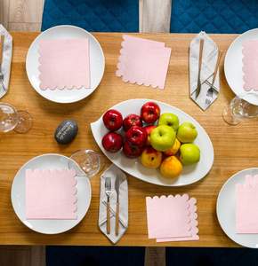 ผ้าเช็ดปากทรงหอยเชลล์สำหรับงานแต่งงานแบบใช้แล้วทิ้งสุดหรูมีโลโก้ออกแบบได้ตามต้องการ - Product Image 2