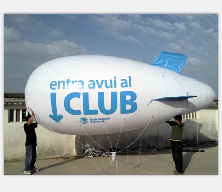 लोगो मुद्रित बहुरंगी inflatable मिनी हीलियम ब्लींप विज्ञापन गुब्बारा हीलियम खिलौना हवाई पोत
