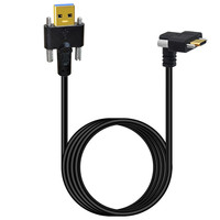 Câble de données pour caméra industrielle en cuivre pur, blindé, avec double verrouillage par vis, USB 3.1 Type-C à 90 degrés, plaqué or