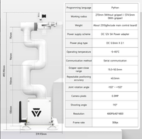 Kit de bras robotique à 7 axes JetCobot, collaboratif visuel avec Jetson Nano Orin Nano NX Super ROS Python, modules électroniques inversés
