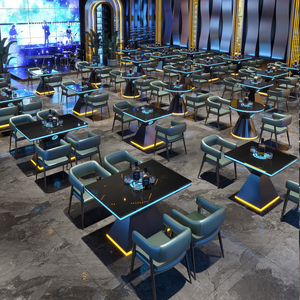 आधुनिक होटल की कुर्सियां और रेस्तरां फर्नीचर ने फास्ट फूड डाइनिंग कैफे टेबल और संगीत कॉफी बार फर्नीचर के लिए कुर्सियां निर्धारित की जाती हैं। - Product Image 2