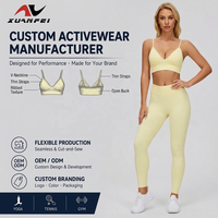 Soutien-gorge de sport sans coutures à fort impact pour femme, avec doubles bretelles, dos lissant, rembourré, séchage rapide, bretelles fixes, idéal pour le yoga et l'entraînement en salle de sport