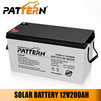 Batterie GEL 12V 200Ah à cycle profond, résistante aux vibrations et aux hautes températures, pour stockage solaire, applications marines, VR et bateaux