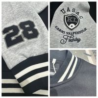 Veste universitaire vintage style collège en gros, broderie chenille, veste de baseball noire oversize, streetwear