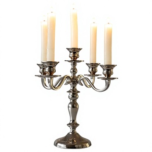 Event Management Supplies Decoration For Home Wedding Decor Table Centerpiece 5 Arms Metal <b>Candelabra</b> Aluminium Candle Holder - Product Image 1
