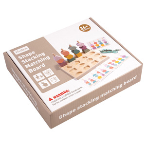 Montessori Children Wooden Macaron Building <strong>Block</strong> Sets <strong>Shape</strong> Cognition Stacking Match Games Baby Diy Toys for Kids Boys Girls - Product Image 6