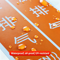 Etiqueta Adhesiva Reflectante de PVC para Tuberías Honli, con Flecha Indicadora de Flujo, Resistente a la Intemperie y a los Químicos, para Uso Industrial