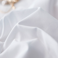 Ensemble de draps de lit en polycoton et microfibre 50/50, 4 pièces, 200 fils/cm², entretien facile, luxe, 200 fils/cm², pour la maison et l'hôtel