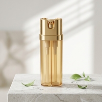 Bouteille PET personnalisée de 150 ml (75+75) à double compartiment et double pompe, sérigraphiée, vide, pour masque capillaire, crème, cosmétique, contenant en plastique